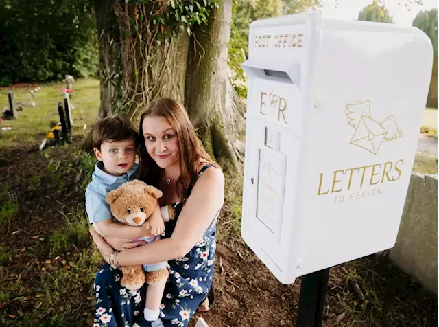 'Letters to Heaven' postbox which allows children to send letters to lost loved ones installed in Market Drayton