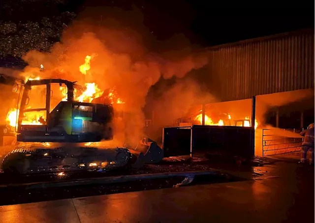 Investigation launched following fire involving plant machinery near Market Drayton