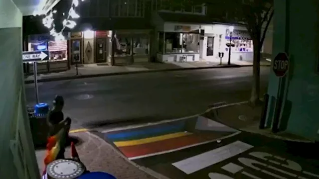 Caught on camera: Pride flags stolen from Bucks County business two nights in a row