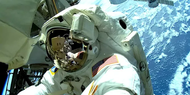 WATCH LIVE: American astronauts conduct spacewalk to unroll new solar panel to the ISS | Fox Business Video