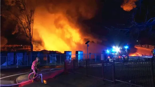 ‘Extreme fire’ rips through construction material business