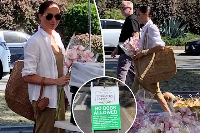 Meghan Markle defies ‘no dogs’ rule at farmers’ market in Montecito