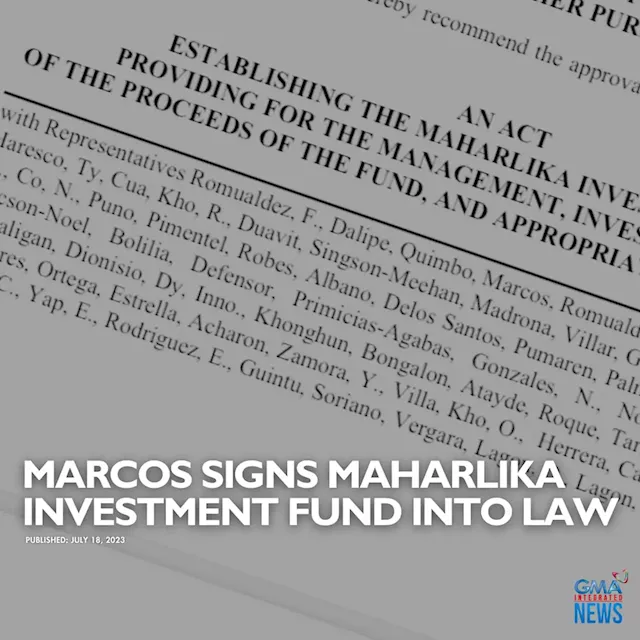 Marcos signs Maharlika Investment Fund bill into law