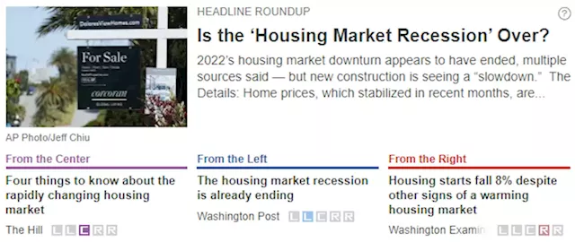 Is the ‘Housing Market Recession’ Over?