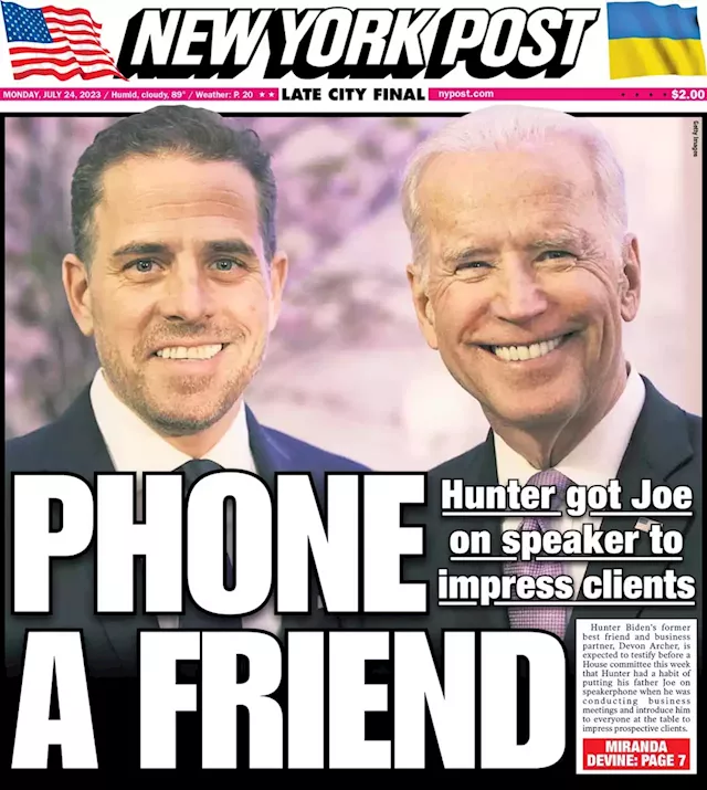 Hunter Biden put then-VP dad Joe on the phone with business associates at least 2 dozen times, ex-partner Devon Archer to testify