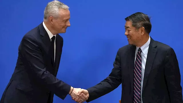 France's Le Maire presses China on market access and lobbies for electric car investment