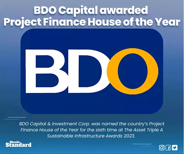 BDO Capital awarded Project Finance House of the Year