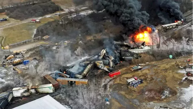 Norfolk Southern says other companies should share blame in fiery Ohio derailment