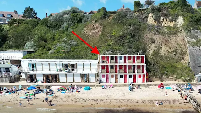 Tiny brick-built beach hut goes on the market for £75,000