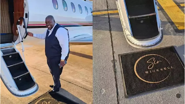 Zimbabwean business tycoon Sir Wicknell Chivhayo flaunts his R700m jet [photos]