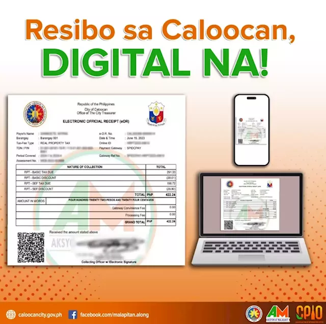 Caloocan LGU implements new system for issuance of business, real property tax payment receipts