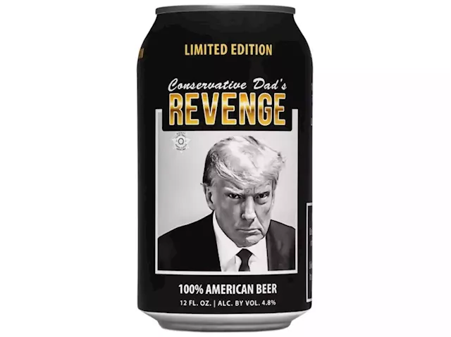 Trump's mug shot features prominently on beer company's limited edition cans