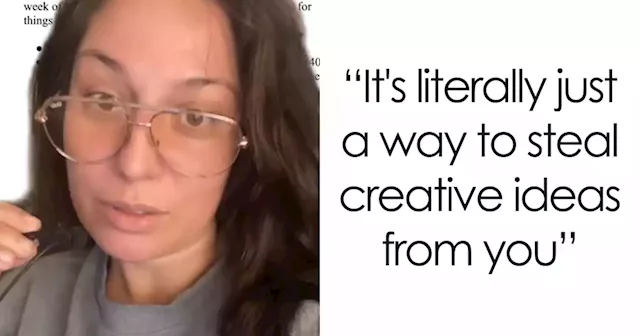 Woman Shows How Companies Try To Steal Creative Ideas From You