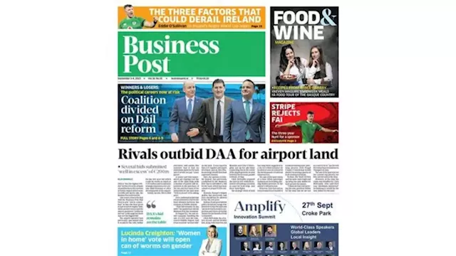 In this week’s Business Post: DAA ‘not in contention’ for Dublin Airport land