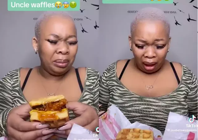 Nasty business: Influencer spits out Uncle Waffles burger [watch]