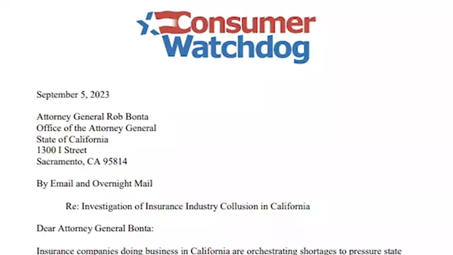 Consumer group accuses California insurance companies of 'price fixing,' calls for investigation