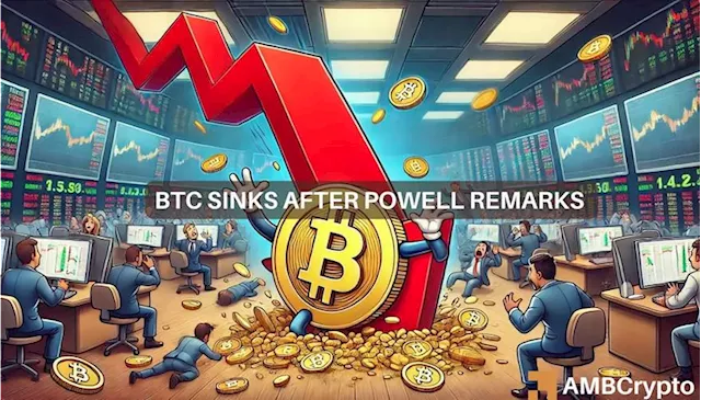 Bitcoin, US stocks decline as Powell signals slower rate cuts