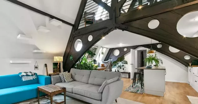 'Spectacular' Glasgow flat in rafters of former church goes to market