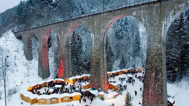 The dreamlike Christmas market hidden underneath a viaduct – with 40 stalls and its own post office...