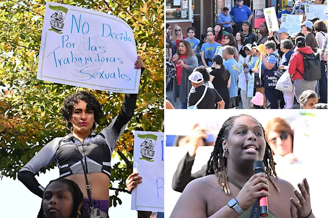 Sex workers, illegal vendors at NYC 'Market of Sweethearts' rally for more rights in unusual protest