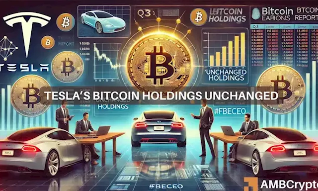 Tesla Bitcoin holdings remain unchanged, Q3 earnings report reveals