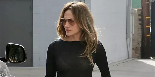 Jennifer Lopez Makes a Sheer Top and Transparent Stilettos Look Business Casual