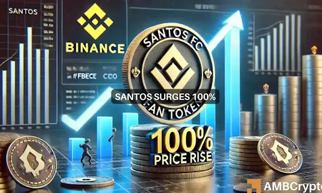 SANTOS crypto skyrockets 100% as market eyes probable reversal