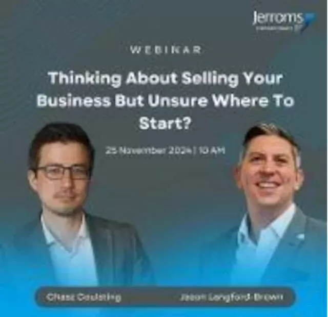 Webinar to guide business owners on selling their business