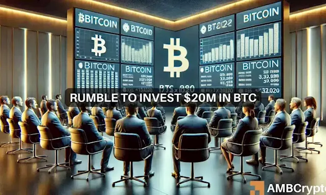 Rumble to add Bitcoin to balance sheet, announces up to $20M investment