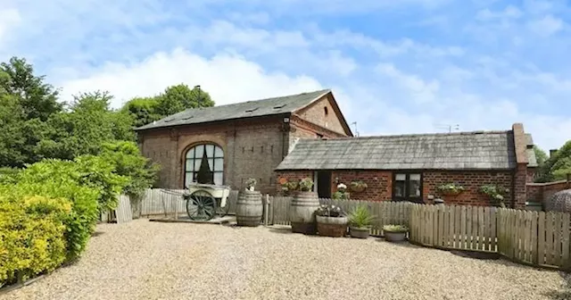 Detached barn conversion with 'rustic charm' now on the market