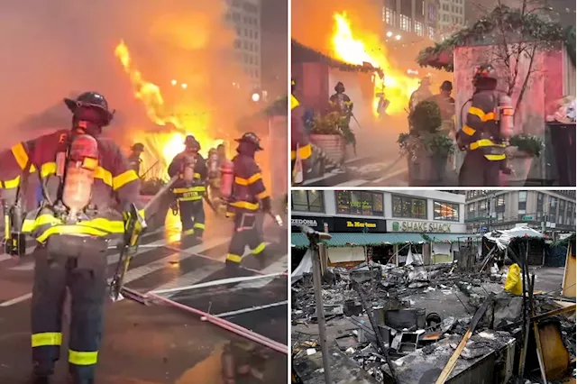 Herald Square's holiday market goes up in flames