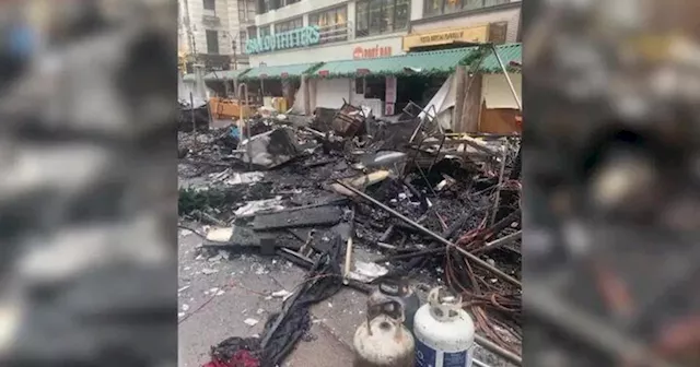 Several Herald Square Holiday Market vendor booths destroyed by fire