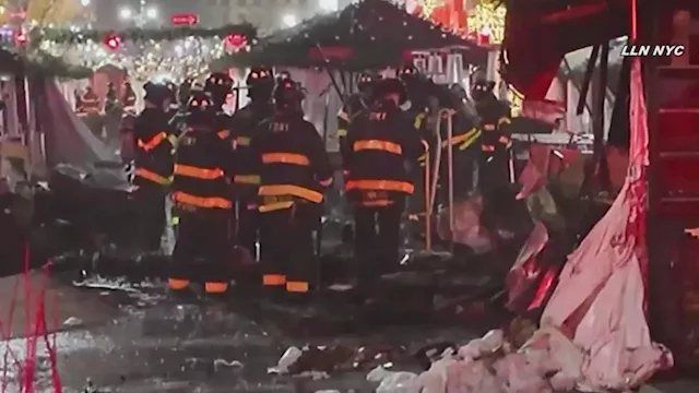 Fire at Macy’s Holiday Market leaves FDNY firefighter hurt