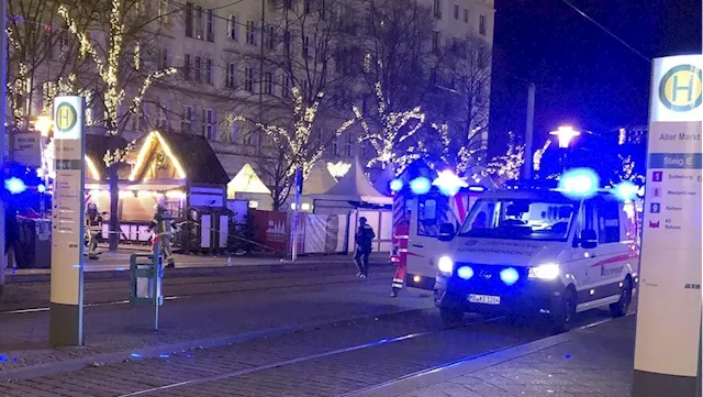 At least 2 dead and 60 hurt after a car drives into a German Christmas market in a suspected attack