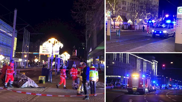 At least one dead after car ploughes into crowd at Christmas market in Germany