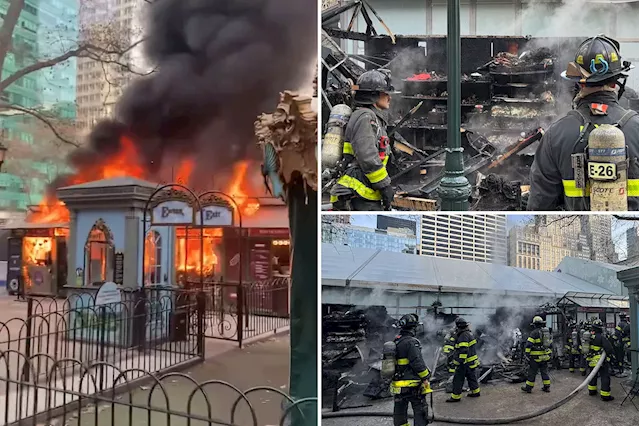 Fire Engulfs Bryant Park Holiday Market Stall