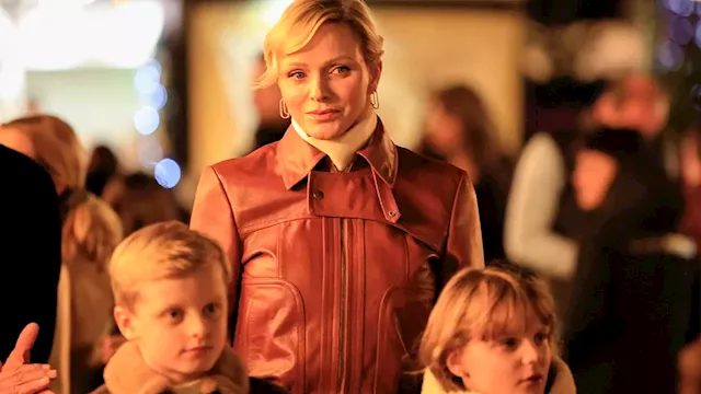 Princess Charlene of Monaco attends opening of glittering Christmas market with twins Princess...