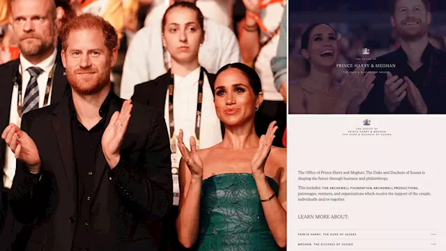 Harry and Meghan unveil new website claiming Sussexes are 'shaping the future through business and...