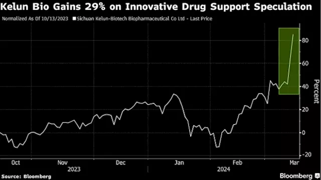 China’s Drug Stocks Surge on Innovative Drug Support Speculation