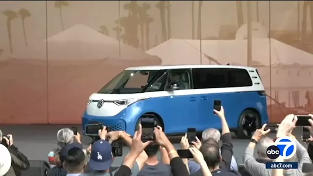 Volkswagen ID. Buzz, new take on iconic VW bus, among company's new electric offerings in 2024