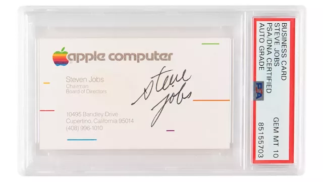 A Signed Steve Jobs Business Card From 1983 Just Sold for $181,000