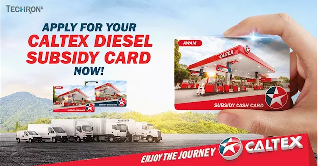 Sign up for the Caltex Diesel Government Subsidy card and enjoy diesel rebates for your business!