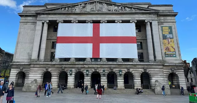 Huge St George's flag unfurled in Market Square