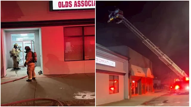 RCMP investigating suspected arson at Olds business