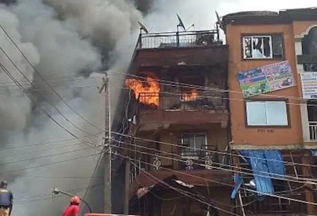 14 buildings affected as fire razes Lagos market -- second time in three weeks