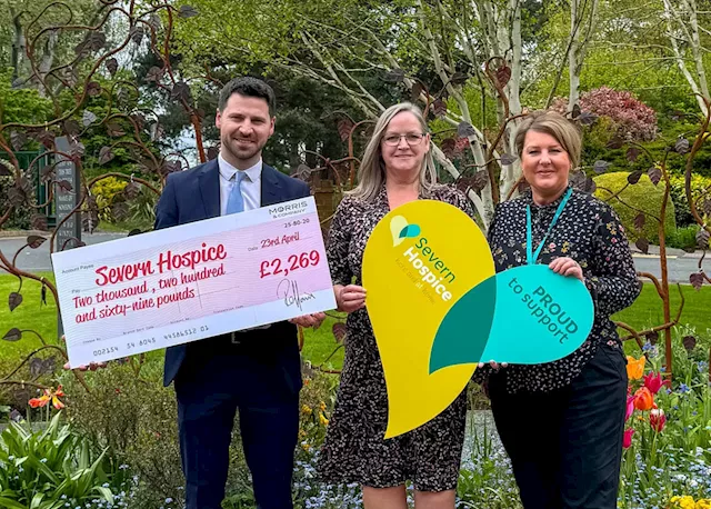 Local Property company presents a cheque to Severn Hospice following a fundraising campaign