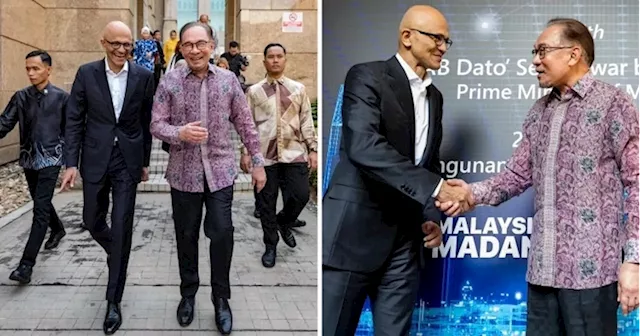 Microsoft CEO Meets with Anwar in Putrajaya, Announces Record RM10.5 BILLION Investment in M'sia