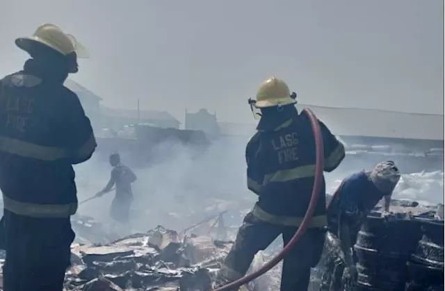 Fire outbreak at Tejuosho’s wooden market