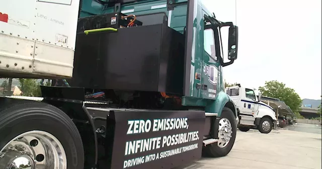 Utah business debuts first electric semi truck in the state