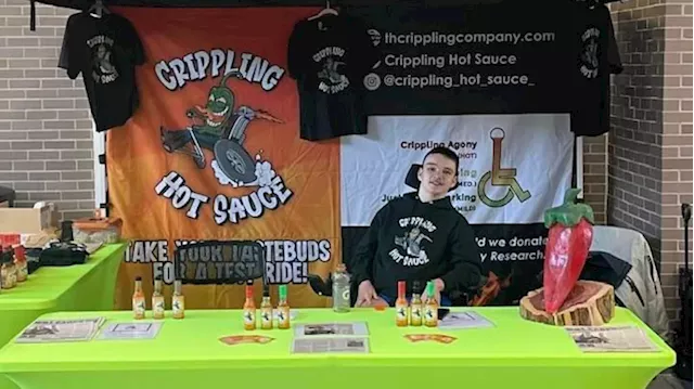 Teen with cerebral palsy turns school project into thriving hot sauce business